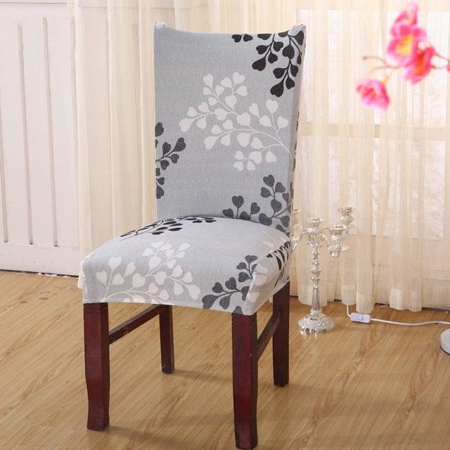 Printed Polyester Fabric Chair Cover Washable Chair Covers Seat Slipcovers Stretch Dining Seat Case For Home Stretch Removable Washable Dining Room Chair Protector Slipcovers/Home Decor Dining Room Seat Cover Multiple Styles