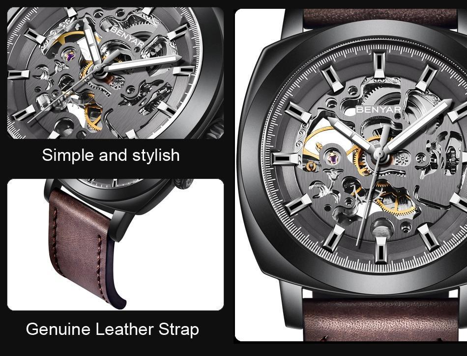 Mechanical Men's Business Watches Top Luxury Automatic Watch Men Waterproof Sport High Quality Simple Wrist Watches