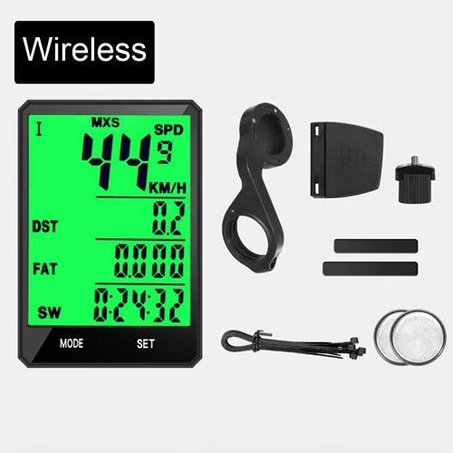 Waterproof Bicycle Computer Wireless And Wired Bike Cycling Odometer Stopwatch Speedometer Bicycle Speedometer With LCD Display 20 Functions And Automatic Wake-up
