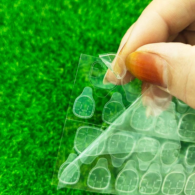Double Sided False Nail Art Adhesive Tape Glue Sticker Tips Fake Nail Acrylic Manicure Gel Makeup Tool  Self Adhesive Nail Glue Sticker for False Nail Tips Waterproof Breathable Jelly Gel Nail Tape Glue Stickers for False Nails Tips