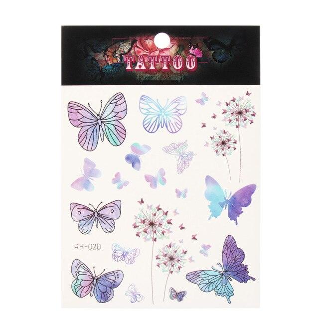 Waterproof Colorful Butterfly Temporary 3D Stickers Body Tattoos Various Styles For Womens