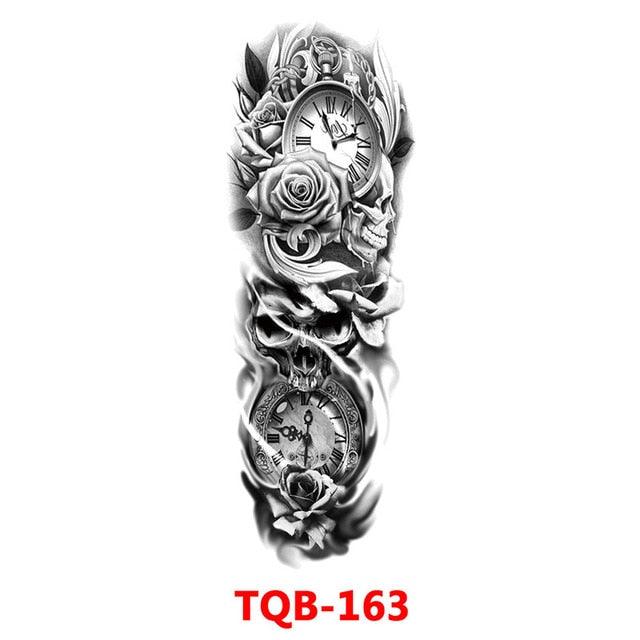 Full Arm Large Size Sleeve Temporary Sticker Dragon Tattoo Waterproof Body Art Realistic 3D Design For Mens