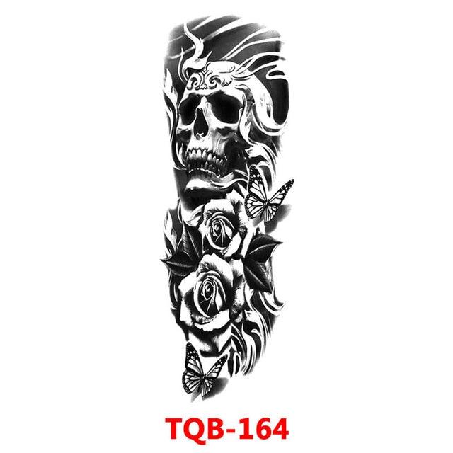 Full Arm Large Size Sleeve Temporary Sticker Dragon Tattoo Waterproof Body Art Realistic 3D Design For Mens