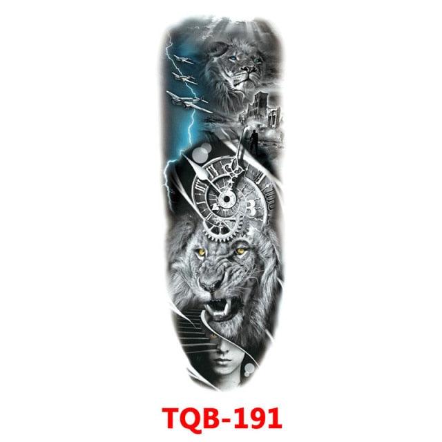 Full Arm Large Size Sleeve Temporary Sticker Dragon Tattoo Waterproof Body Art Realistic 3D Design For Mens