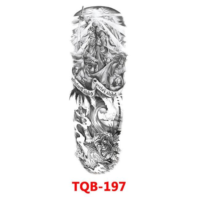 Full Arm Large Size Sleeve Temporary Sticker Dragon Tattoo Waterproof Body Art Realistic 3D Design For Mens