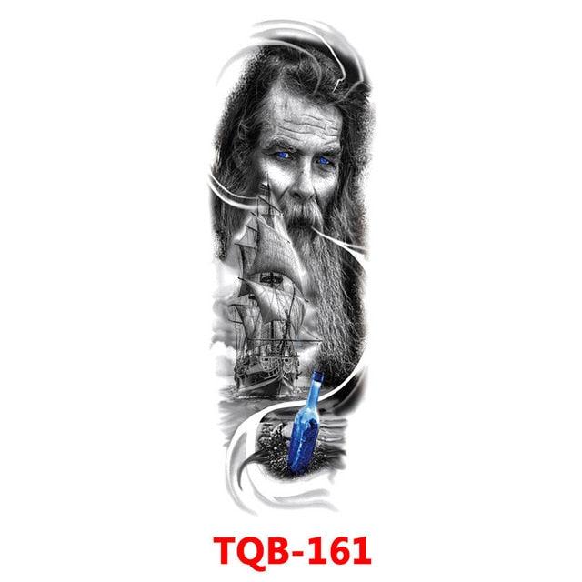 Full Arm Large Size Sleeve Temporary Sticker Dragon Tattoo Waterproof Body Art Realistic 3D Design For Mens