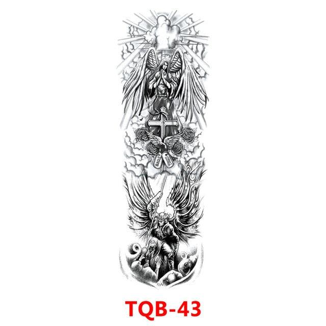 Full Arm Large Size Sleeve Temporary Sticker Dragon Tattoo Waterproof Body Art Realistic 3D Design For Mens