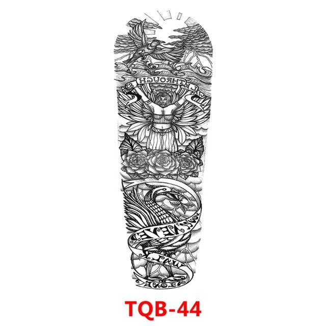 Full Arm Large Size Sleeve Temporary Sticker Dragon Tattoo Waterproof Body Art Realistic 3D Design For Mens