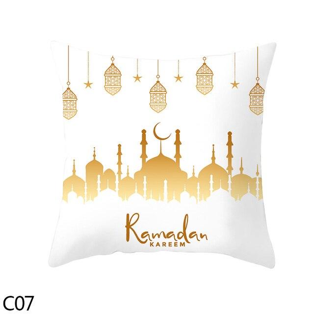 Black Gold Decor Pillow Case Ramadan Cushion Cover Pattern Decorative Cushion Pillowcase Stylish Pillow Home Decor Pillowcover