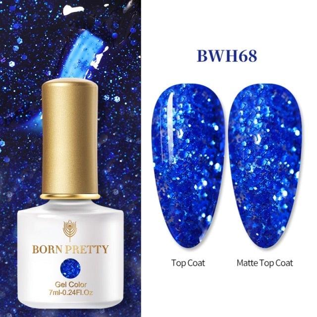 2021 New Womens Colorful Nail Gel Polish Modern Glitter Pink Purple UV Diamond Stylish Design Nail Colors Gel