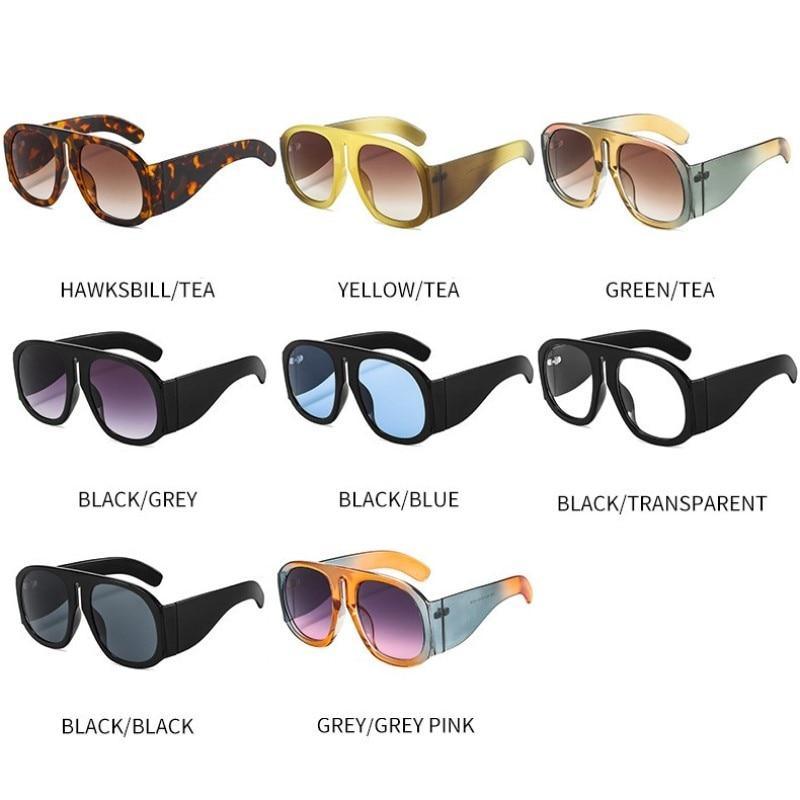Fashionable & Luxury Round Shape Sunglasses For Men & Women & Designer Oversized & Attractive Personality Colorful Frames Unique Glasses In Retro Style Sunglasses