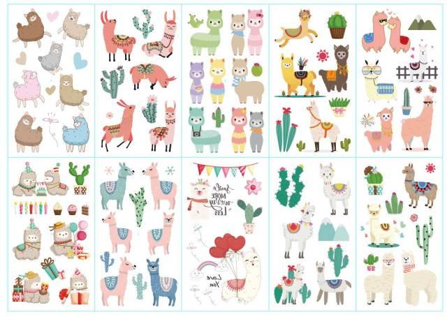 10pcs Dinosaur Sticker Temporary Tatoo Waterproof Colorful Elegant Children Tattoos