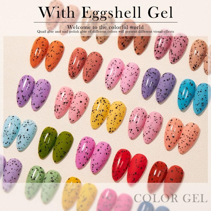 Luxury Gel Nail Polish Permanent Glossy Matte Egg Effect Elegant Stylish Eggshell Design For Women And Lady Nail Gel