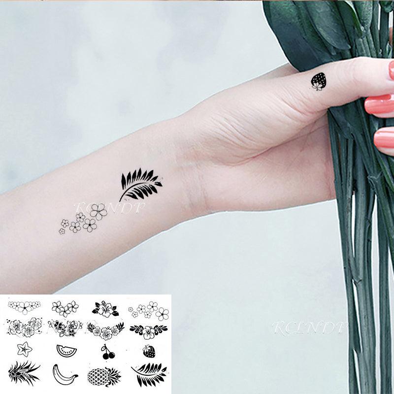 New Waterproof Temporary Sticker Tattoo Flame Heart Star Element Body Art Cute Small Tattoos For Kids Womens
