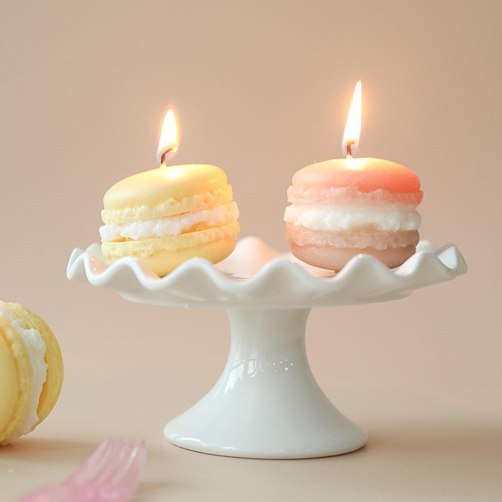 Handmade Lovely Macaron Candle Macaron Candles Scented Candle Cute Handmade Aromatherapy Candles Gifts For Women Home Decor Candle Scented Candles Aromatherapy Wedding Home Decoration Scented Candles INS Shooting Props