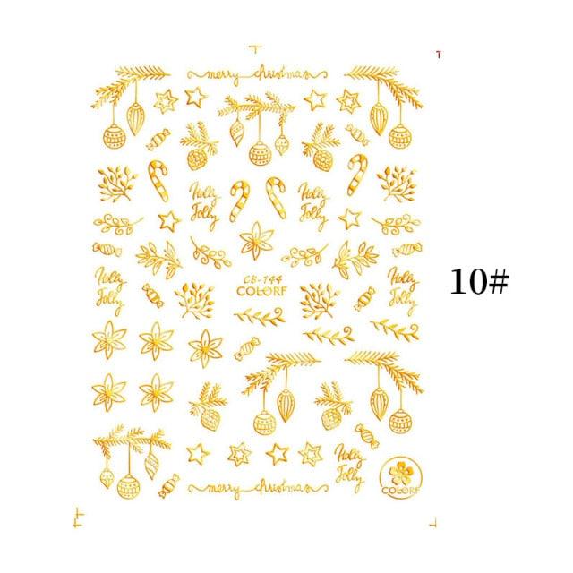 Sliver Bronzing Christmas Slider Nail Art 3D Decals Decoration Snowflake Nail Art Sticker Manicures Transfer Foil Xmas Gift  Nails Snowflake Nail Art Stickers Decals Christmas Nail 3D Self Adhesive Nail Stickers for Acrylic Nails Snowflake