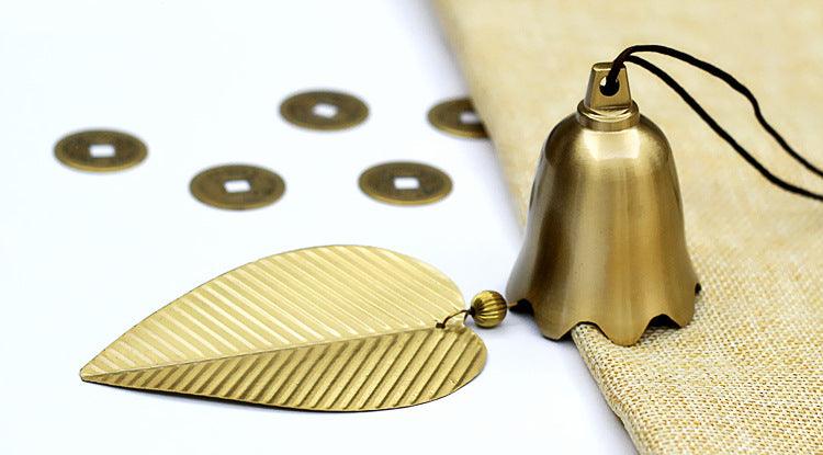 Pure Copper Wind Chimes Ornaments Exquisite Hanging Harmony Bells Garden Rustic Relaxing Tranquil Wind Chimes Japanese Home Balcony Bedroom Wind Chimes Car Pendant Birthday Gift Supplies