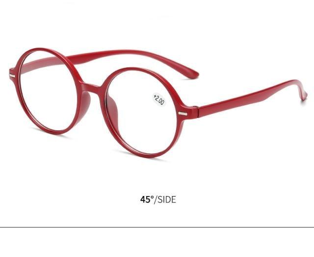 Read Eyeglass Men Women Round Vintage Reading Glasses Blue Light Blocking Glasses Men Women Retro Thick Round Rim Frame Eyeglasses Light Weight With Spring Hinge Easy To Carry +1 +1.5 +2 +2.5 +3 +3.5