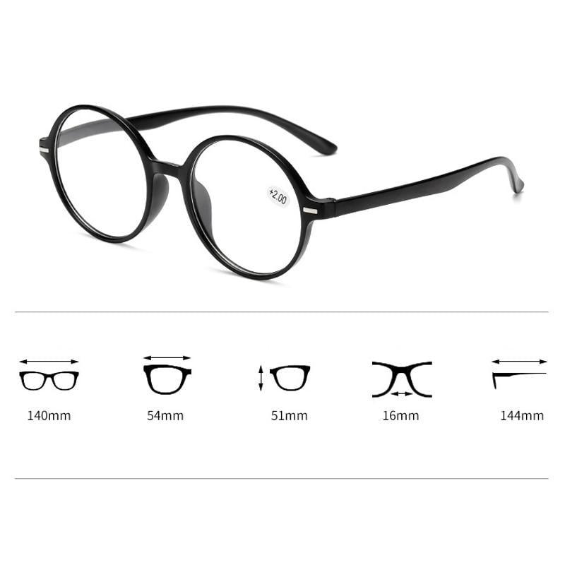 Read Eyeglass Men Women Round Vintage Reading Glasses Blue Light Blocking Glasses Men Women Retro Thick Round Rim Frame Eyeglasses Light Weight With Spring Hinge Easy To Carry +1 +1.5 +2 +2.5 +3 +3.5