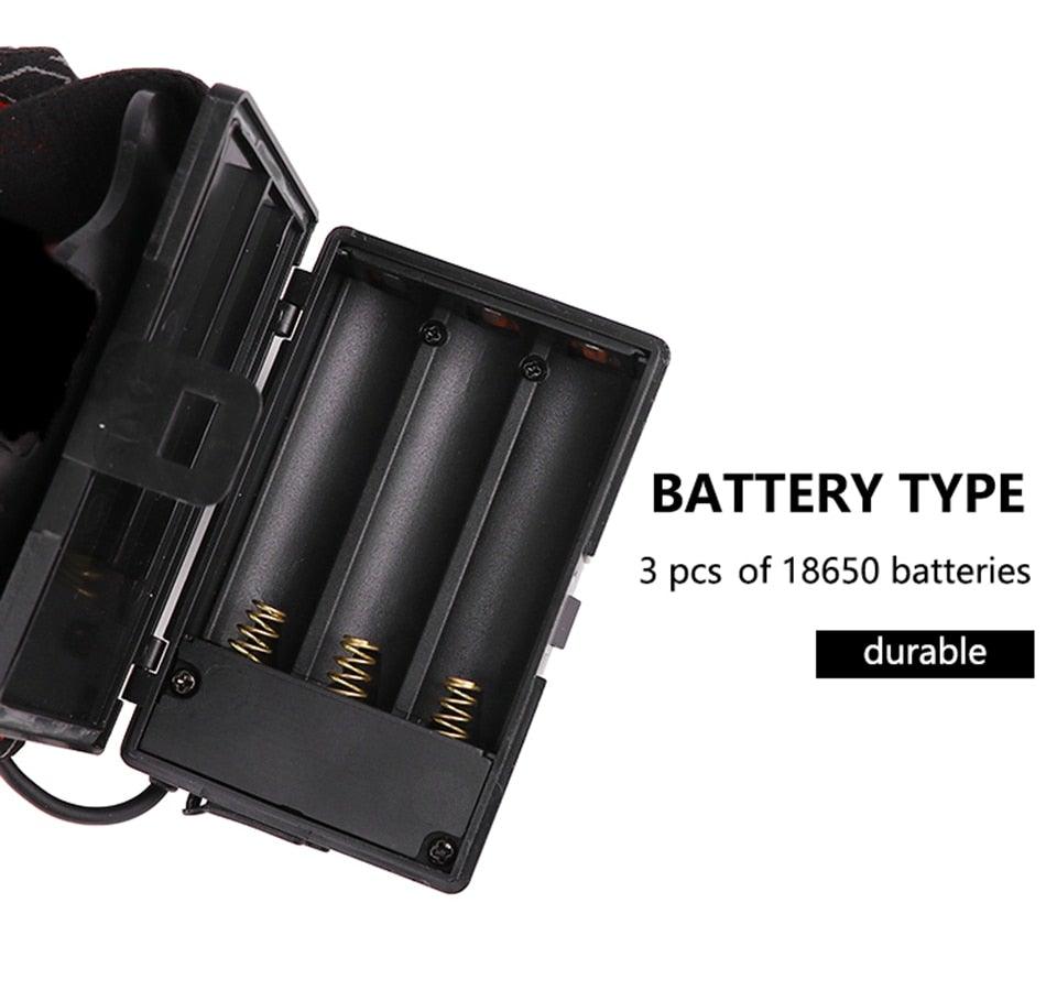 Rechargeable Adjustable Brightest Zoomable Powerful XHP160 LED Headlamp Waterproof Headlight  Power Bank 18650 Battery Headlamps For Hiking Camping Fishing Running