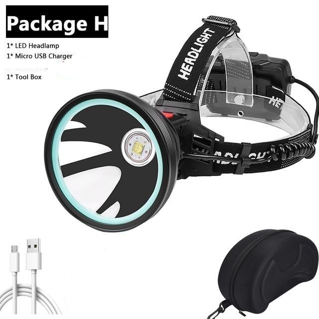 Rechargeable Adjustable Headlamp, Zoom/Waterproof LED White Yellow Color High Lumen Headlamp Flashlight Torch Power Bank For Adult Outdoor Camping Fishing Adventures