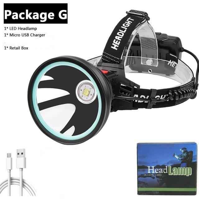 Rechargeable Adjustable Headlamp, Zoom/Waterproof LED White Yellow Color High Lumen Headlamp Flashlight Torch Power Bank For Adult Outdoor Camping Fishing Adventures