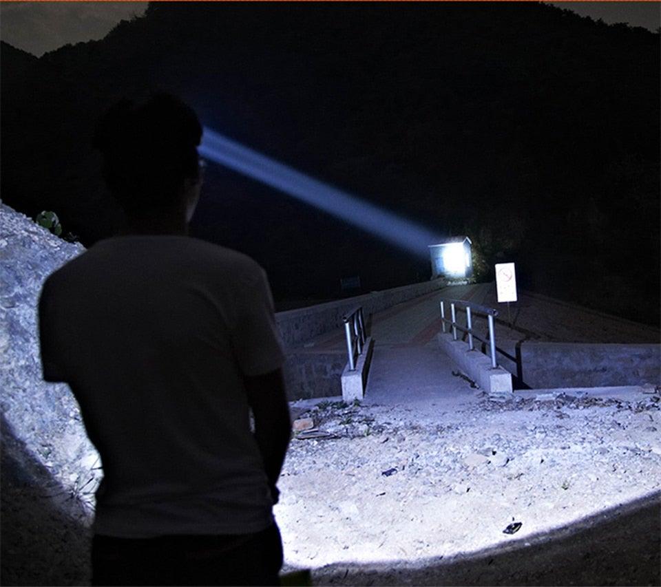 Rechargeable Adjustable Headlamp, Zoom/Waterproof LED White Yellow Color High Lumen Headlamp Flashlight Torch Power Bank For Adult Outdoor Camping Fishing Adventures