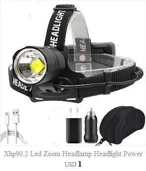 Rechargeable Adjustable Headlamp, Zoom/Waterproof LED White Yellow Color High Lumen Headlamp Flashlight Torch Power Bank For Adult Outdoor Camping Fishing Adventures