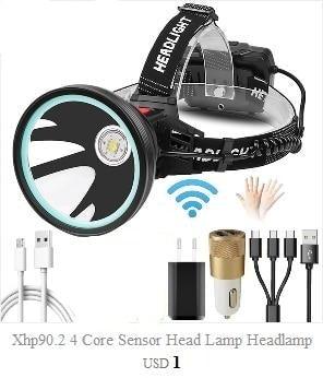 Rechargeable Adjustable Headlamp, Zoom/Waterproof LED White Yellow Color High Lumen Headlamp Flashlight Torch Power Bank For Adult Outdoor Camping Fishing Adventures