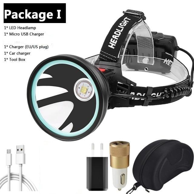 Rechargeable Adjustable Headlamp, Zoom/Waterproof LED White Yellow Color High Lumen Headlamp Flashlight Torch Power Bank For Adult Outdoor Camping Fishing Adventures