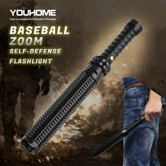 Rechargeable Adjustable LED Flashlights High Lumen Super Bright Handheld Waterproof Zoomable Portable Flashlight For Outdoor Baseball Bat Hiking CampingSelf Defense