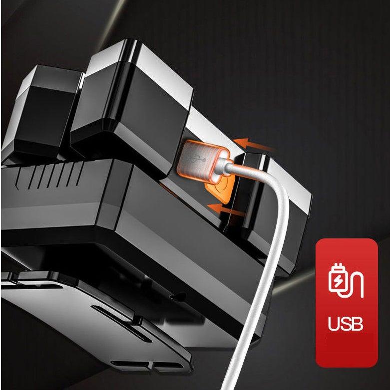 Rechargeable Adjustable  USB 5LED Headlamp with High Lumen Handsfree Waterproof Portable Ability Focusing Ring Headlight Flashlight  Torchlight For Outdoor  Camping Hiking Running Headlight