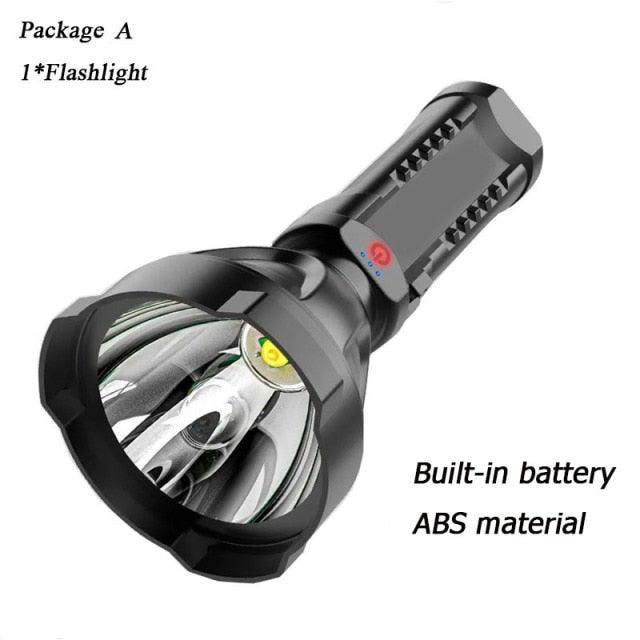 Rechargeable Adjustable USB LED Portable Rotary High Lumen Zoombale Super Strong Flashlight  Ultra-bright For Long-range  Outdoor  Camping Fishing Hiking Riding Walking Jogging Flashlight