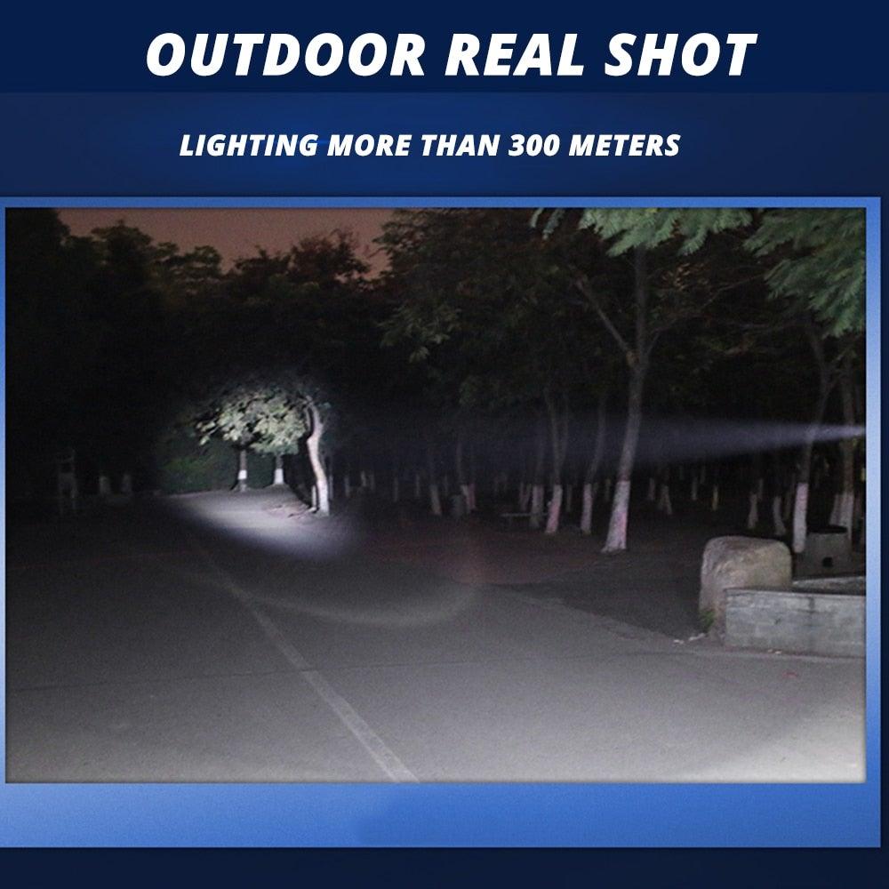 Rechargeable Adjustable Zoomable Waterproof LED Flashlight Super bright LED Tactical Torch Flashlight For Night Riding Camping Hiking Hunting & Indoor Activities