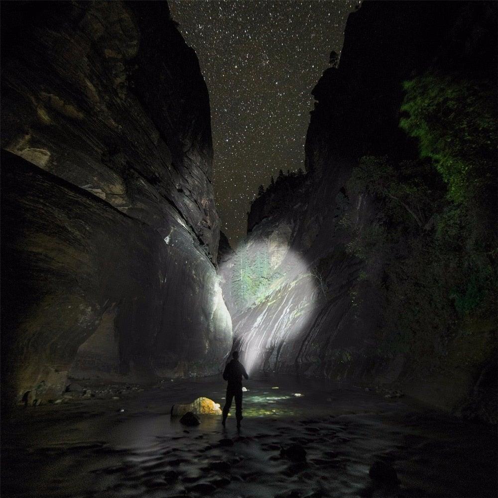 Rechargeable Adjustable Zoomable Waterproof LED Flashlight Super bright LED Tactical Torch Flashlight For Night Riding Camping Hiking Hunting & Indoor Activities