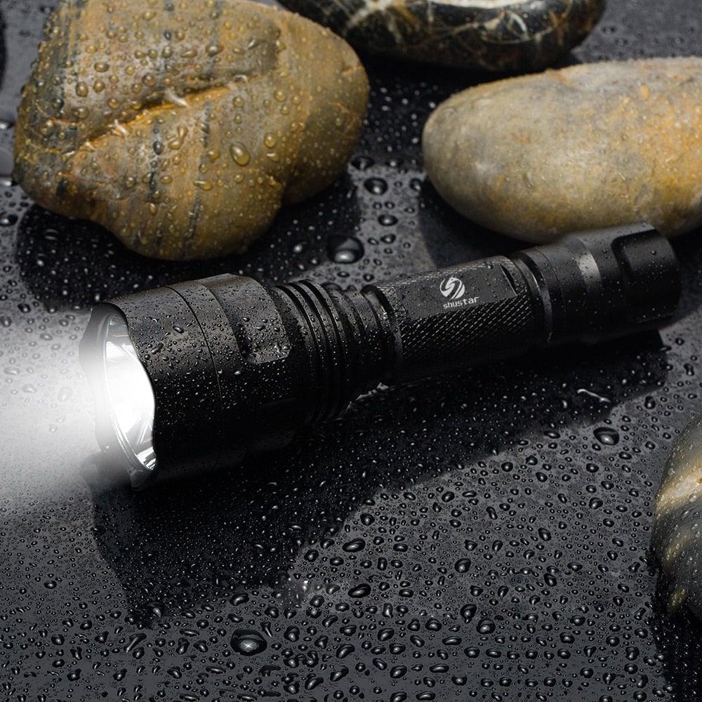 Rechargeable Adjustable Zoomable Waterproof LED Flashlight Super bright LED Tactical Torch Flashlight For Night Riding Camping Hiking Hunting & Indoor Activities