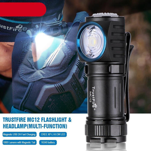 Rechargeable High Lumen Super Bright Powerful LED CREE XP-L HI  Flashlight Magnetic Water & Impact Resistant Handheld Flashlights  For Outdoor Camping Hiking Riding