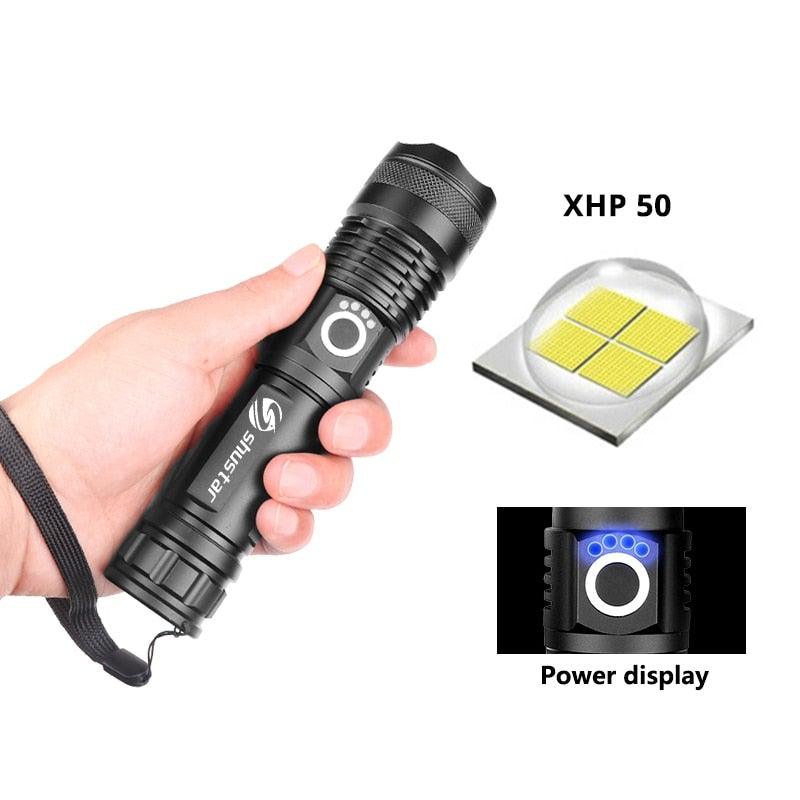 Rechargeable LED Flashlights Waterproof Hnadheld Super Bright High Lumens  Zoomable Powerful Lamp Bead Flashlight Torch For Outdoor & Indoor Camping Running Fishing Hiking Lamp