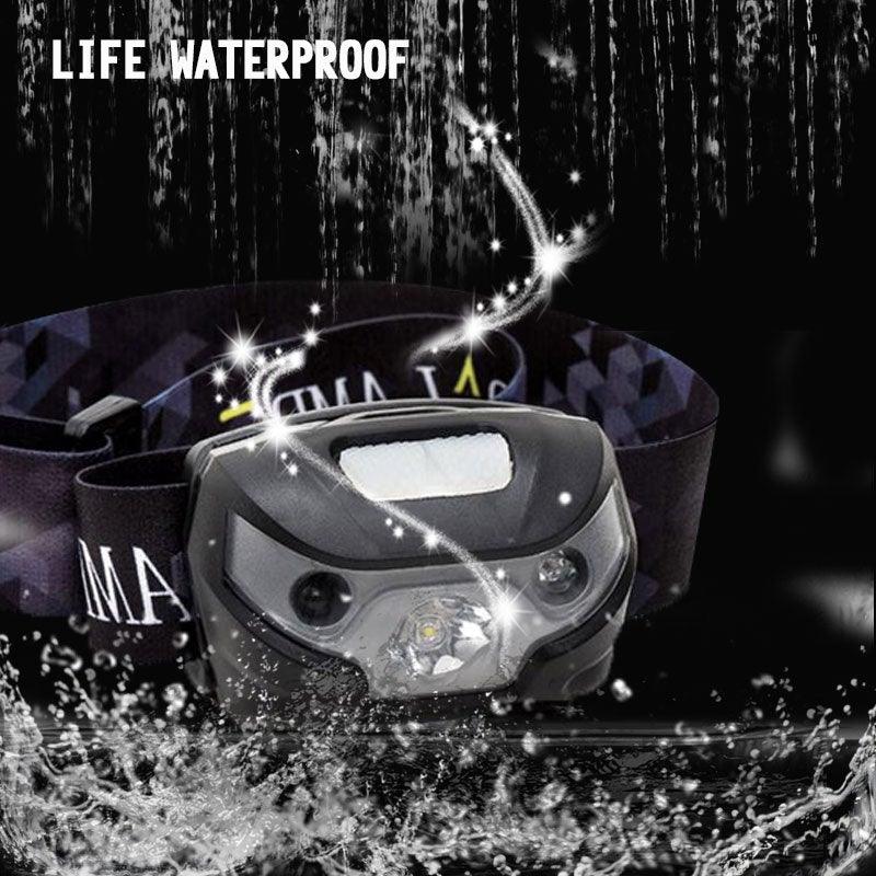 Rechargeable LED Powerfull Headlamp Flashlight USB Waterproof Headlamp Motion Body Sensor Headlight For Adults & Kids Camping Flashlight Outdoors Camping Running Biking Fishing