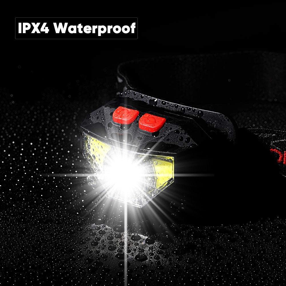 Rechargeable Powerful USB LED High Lumen Headlamp Ultra-Light Bright Headlight Waterproof Sensor Head Light  For Outdoors Camping Running Hiking Biking Fishing