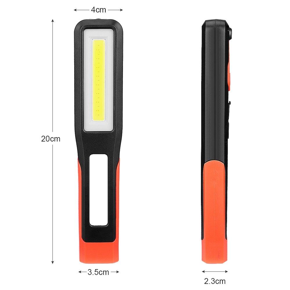 Rechargeable USB LED Work Lights Bright Flashlight and Work Light with Clip and Magnetic Base and Rotatable Clip  Magnetic Flashlight For Working Inspection Camping Car Repair Maintenance