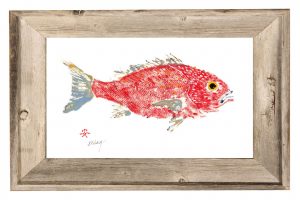 Coastal Art Red Snapper Fish Ocean Artist Inspired