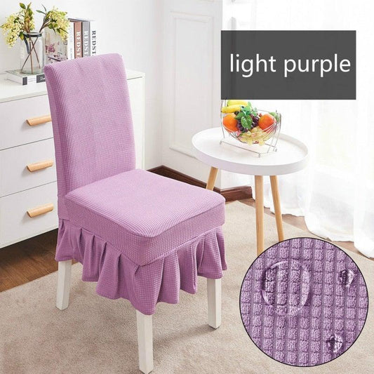 Removable Washable Furniture Protector for Kids Pets Home Waterproof Plaid Elastic Plain Dining Table Chair Cover Dining Room Chair Cover Skirt Stool Cover Chair Spandex Seat Covers