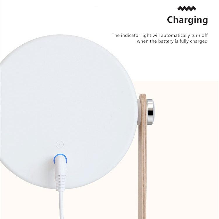 Retractable Bedroom Bedside Reading Light Folding Led Desk Lamp Wooden Handle Portable Lantern Light For Camping Emergency Lamps Decorative Table Lamp Cute Study Lamps for Bedroom Décor