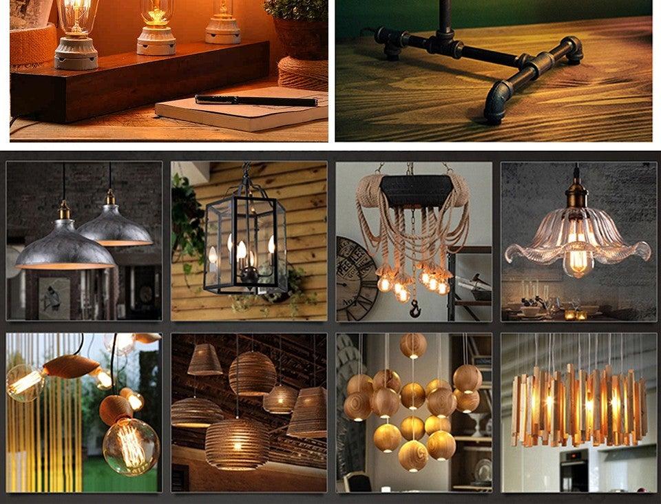 Retro Edison Bulb ST64 A19 T45 G80 G95 G125 Incandescent Light Bulb E27 220V 40W filament bulb lighting tubes Edison