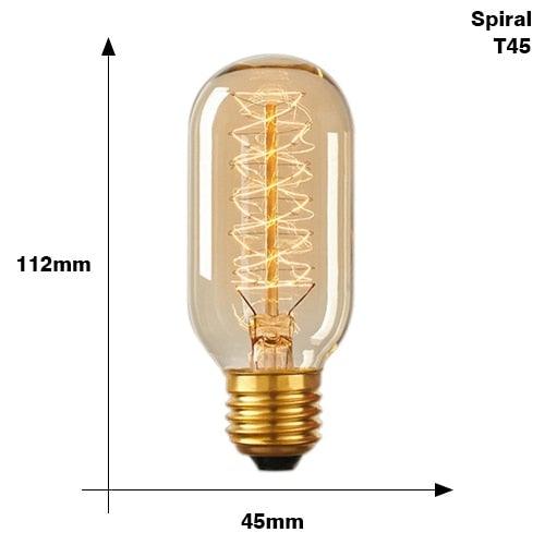 Retro Edison Bulb ST64 A19 T45 G80 G95 G125 Incandescent Light Bulb E27 220V 40W filament bulb lighting tubes Edison