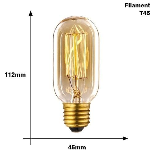 Retro Edison Bulb ST64 A19 T45 G80 G95 G125 Incandescent Light Bulb E27 220V 40W filament bulb lighting tubes Edison