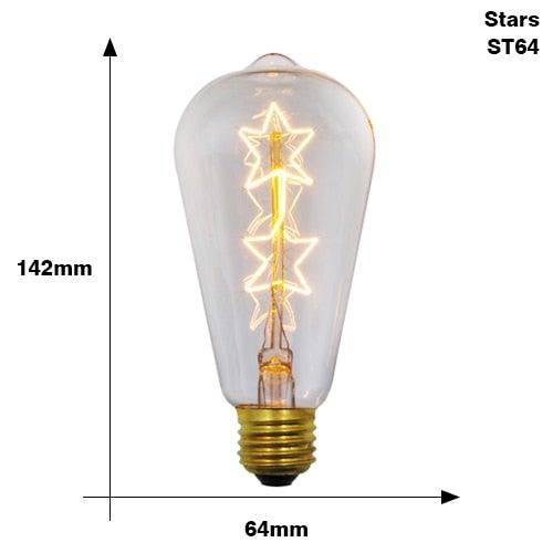 Retro Edison Bulb ST64 A19 T45 G80 G95 G125 Incandescent Light Bulb E27 220V 40W filament bulb lighting tubes Edison