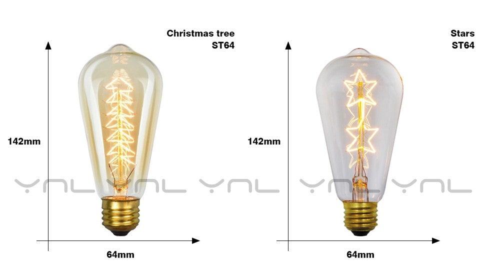 Retro Edison Bulb ST64 A19 T45 G80 G95 G125 Incandescent Light Bulb E27 220V 40W filament bulb lighting tubes Edison