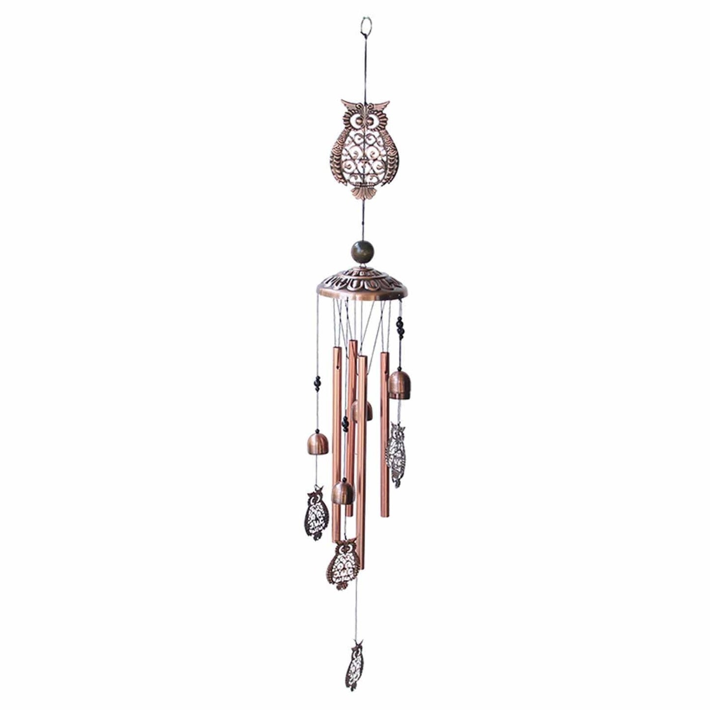 Retro Metal Romantic Wind Catcher Animal Wind Chime Iron Art Wind Bell Tubes Aluminum Tubes Hanging Art Wind Bell Gift Hanging Pendant Ornament For Home Xmas Mom Gifts Festival Balcony Garden Decoration